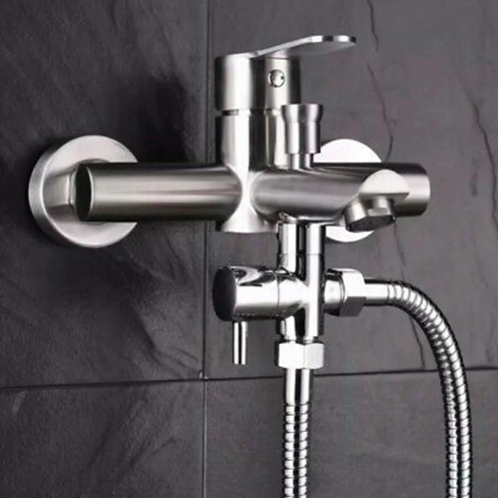 

3 Way Connector Shower Diverter Valve Water Separator Switch Adapter Control Head Diverter Valve G1/2in Connector Converter