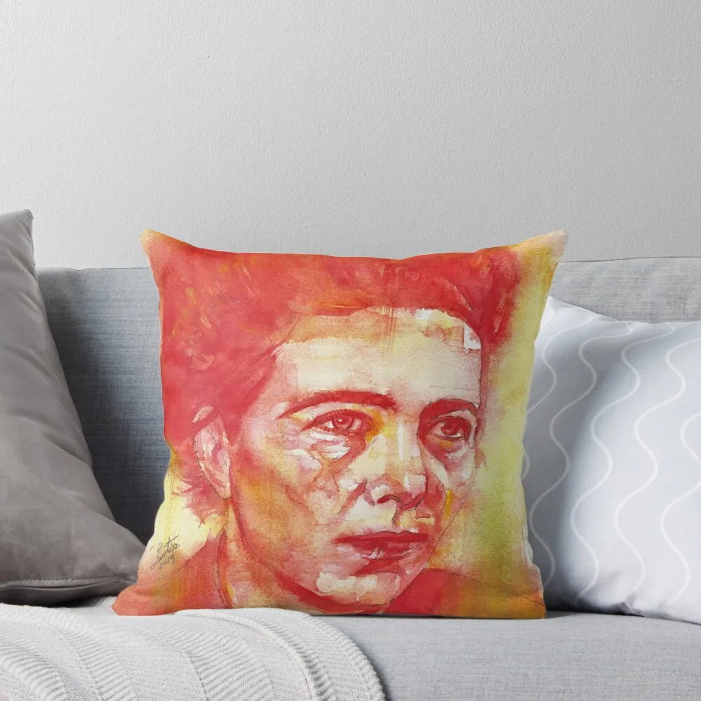 SIMONE DE BEAUVOIR-Акварельная портретная 4 Подушка декоративная подушка для дивана