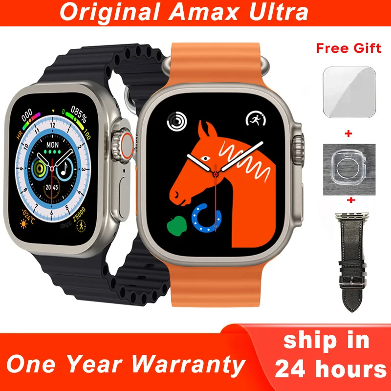 

Original AMAX Ultra Smart Watch 2.05inch 49MM Series 8 Altitude NFC Bluetooth Call Blood Glucose Monitor Siri Smartwatch