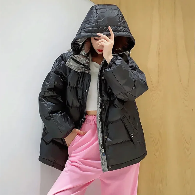 Down Jacket Women Autumn Winter 2022 Fashion New Short Style Hooded 90 White Eiderdown Thickened High-Grade Warm Coat Female