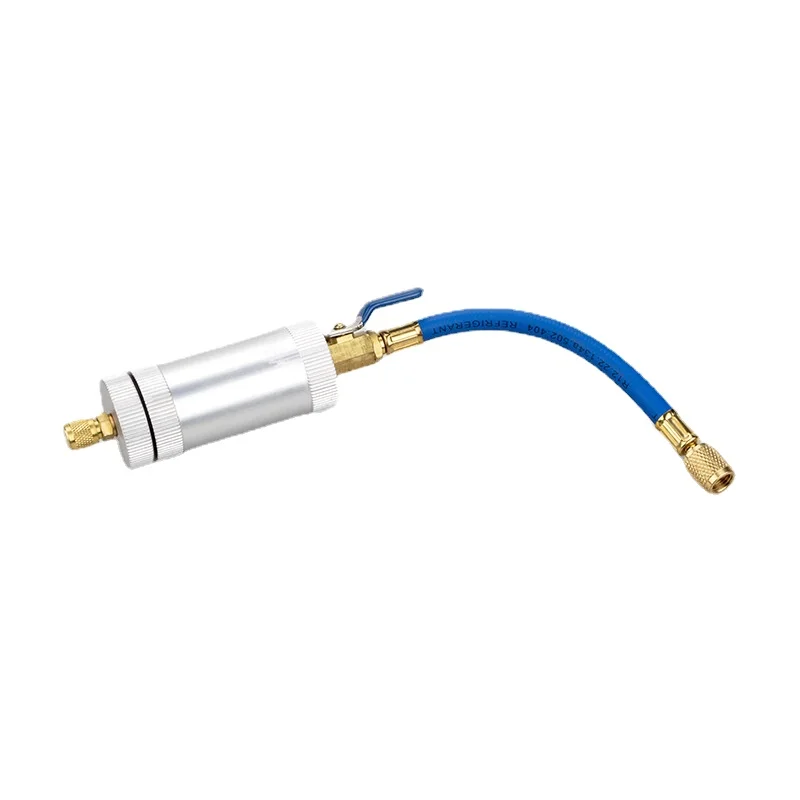 R12 R134A R22 Air Conditioning Car Oil Injection Dye Tool 2 Ounce 1/4" Pure Liquid Coolant Filler Tube AC-UV02 Change |
