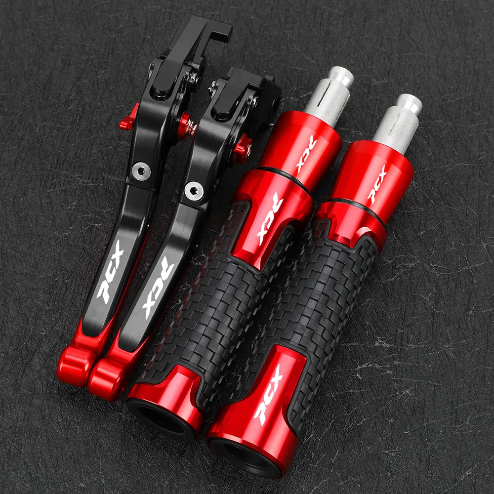 

Motorcycle Extendable Brake Clutch Levers Handlebar Handle Grips End Slider Accessories For HONDA PCX125 PCX150 PCX160 All YEARS