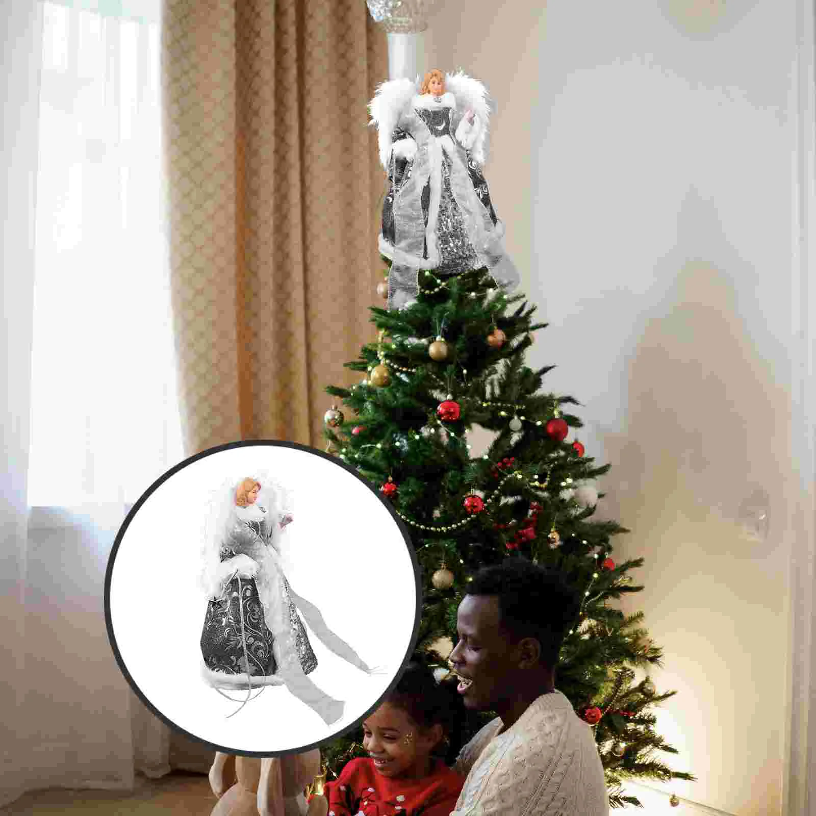 

Рождественские поделки маленькая статуя Ангел дерево топ искусственные статуэтки ангелы