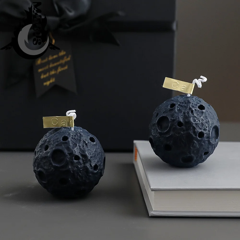 

Gift Lunar Scented Candle Black Art Aromatherapy Candle Children's Birthday Candle Best Gift For Friends Living Room Decoration
