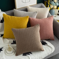 super soft cushion cover solid color throw pillow covers decorative pillow case for sofa bed living room decoration pillowcase
