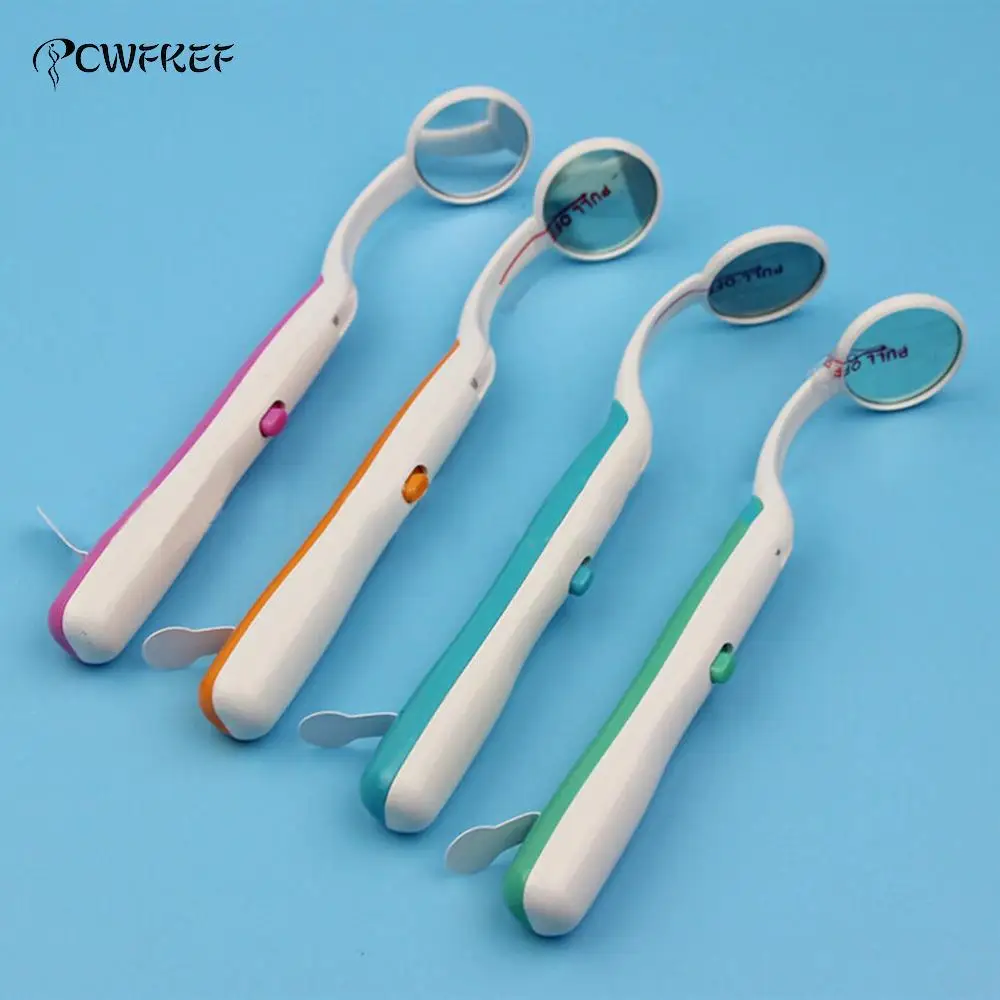 

1 Pc Oral Health Care Bright Durable Dental Mouth Mirror with LED Light Reusable Random Color
