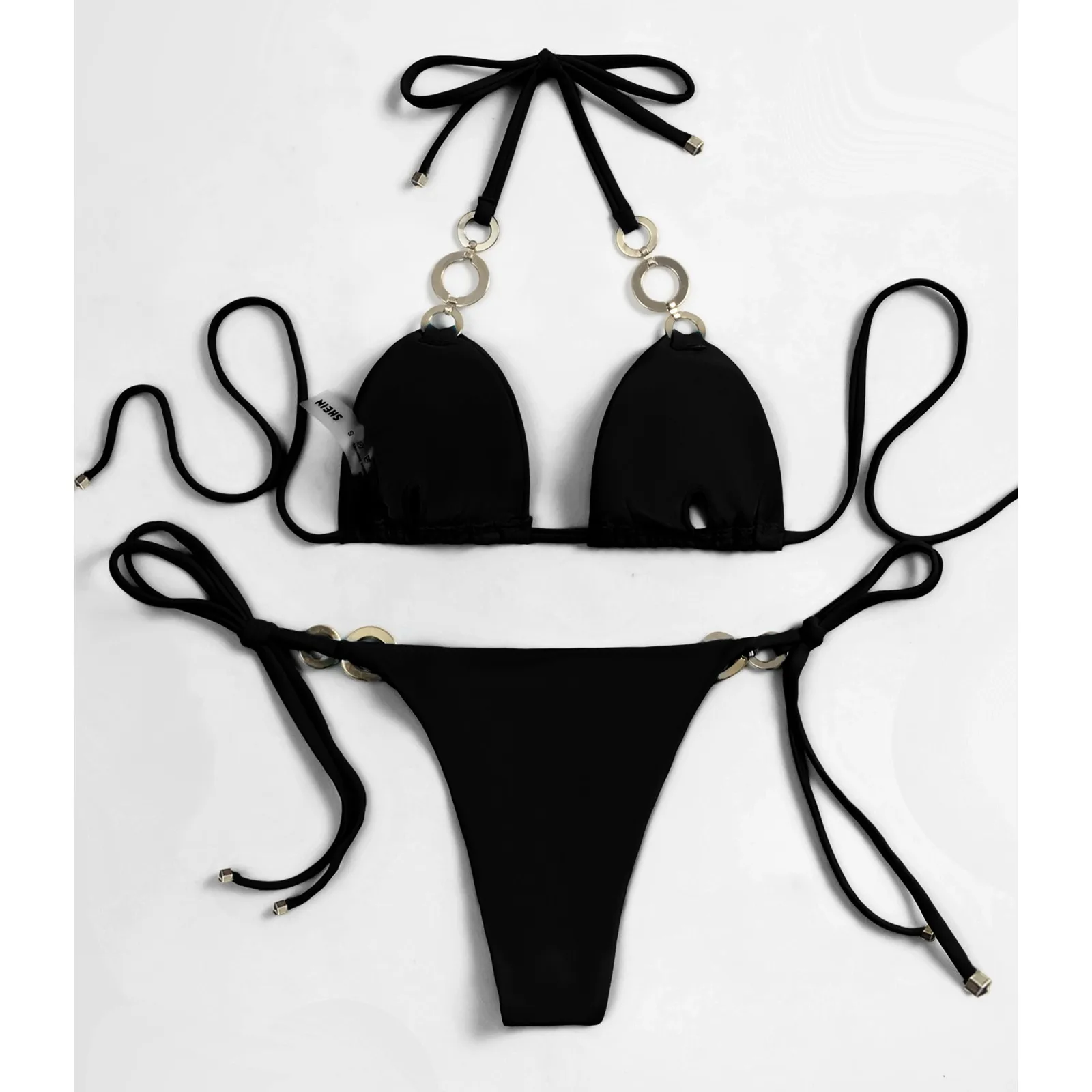 Женский раздельный купальник сексуальный бикини с вырезом под горло 2022 - купить