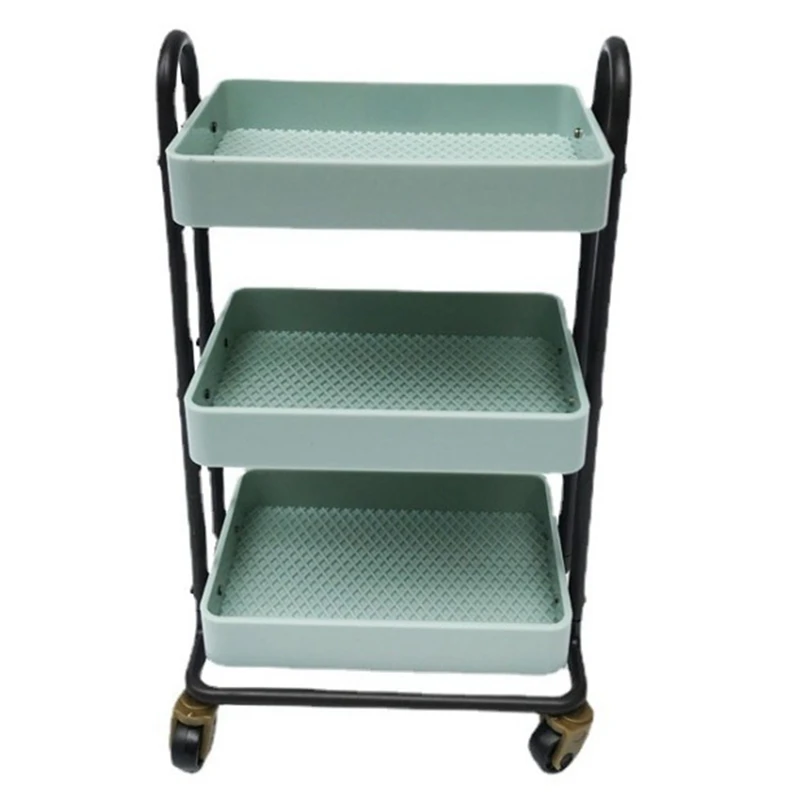 

1/6 3 Tier Mini Simulation Trolley Storage Rack Doll House Kitchen Furniture With Wheels Doll House Accessories