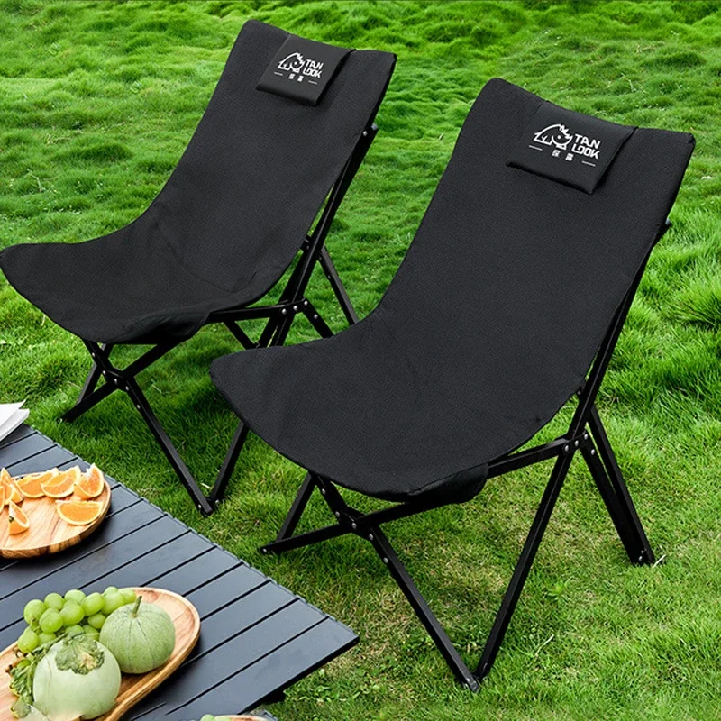 

Outdoor camping butterfly chair portable cotton Oxford cloth moon chair leisure chair camping beach folding chair