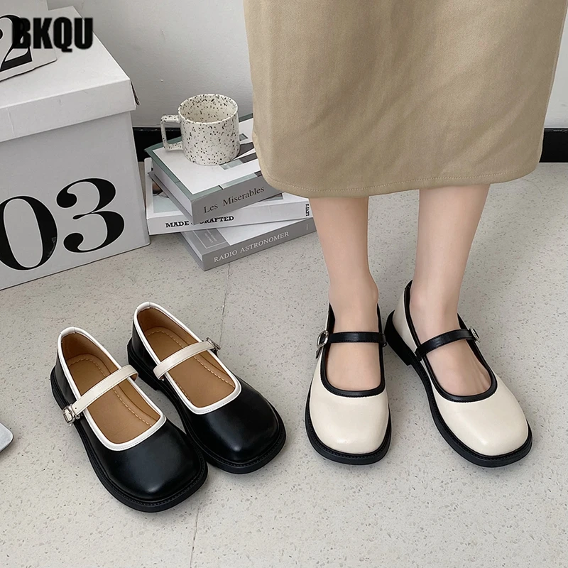 

Женские вечерние туфли Мэри Джейн, маленькие туфли разных цветов на плоской подошве для осени, 2022