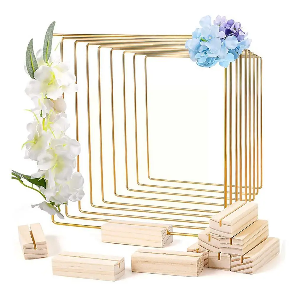 

Metal Floral Hoop Wreath With Wooden Base Centrepieces Flower Garland Diy Craft Hoops For Wedding Birthdays Table Decor V7z7