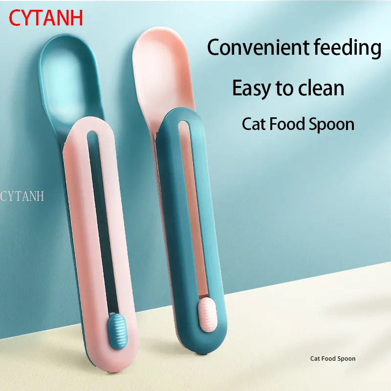 

Pet Feed Spoon Food Scoop Cat Treat Bars Squeezer Cereal Dispenser Puppy Kitten Snack Liquid Food Scoop Kitty Treat Accessories