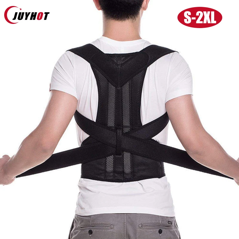 

Корректор осанки, бандаж для спины, поддержка ключиц, защита от сутулости и захвата, регулируемый тренировочный пояс для спины унисекс, корр...