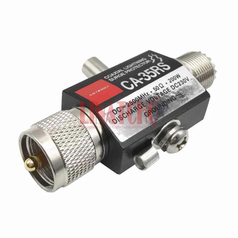 CA-35RS PL259 to SO239 UHF Two Way Radio Repeater Coaxial Lightning Outdoor Antenna Surge Protector