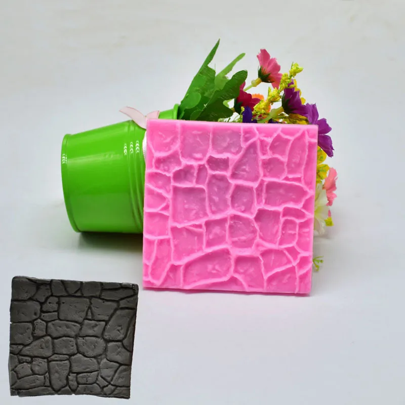 

Cobble Stone Wall Line Cake Silicone Mold DIY Clay Mold Grain Shape Printing Texture Mat Sugarcraft Fondant Cake Decorating Tool
