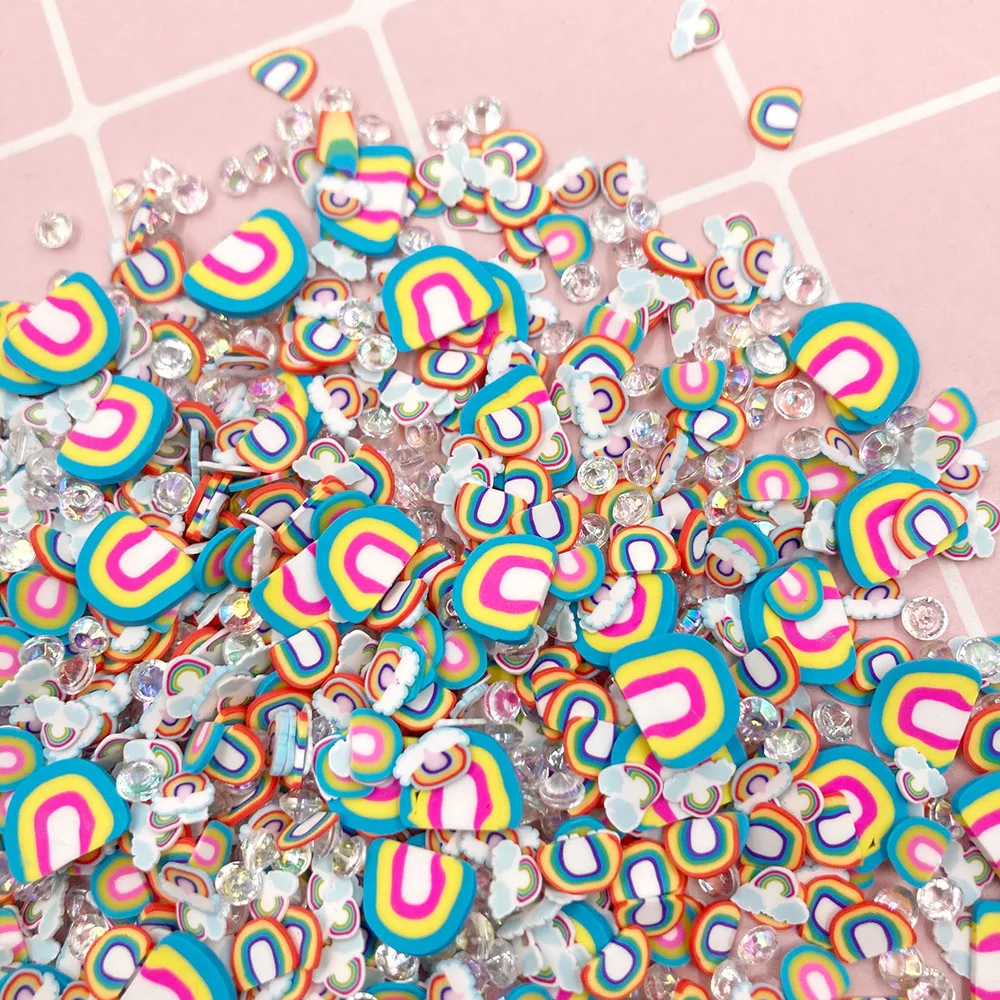 100 г цветной радуги и облака полимерная глина посыпка для поделки своими руками