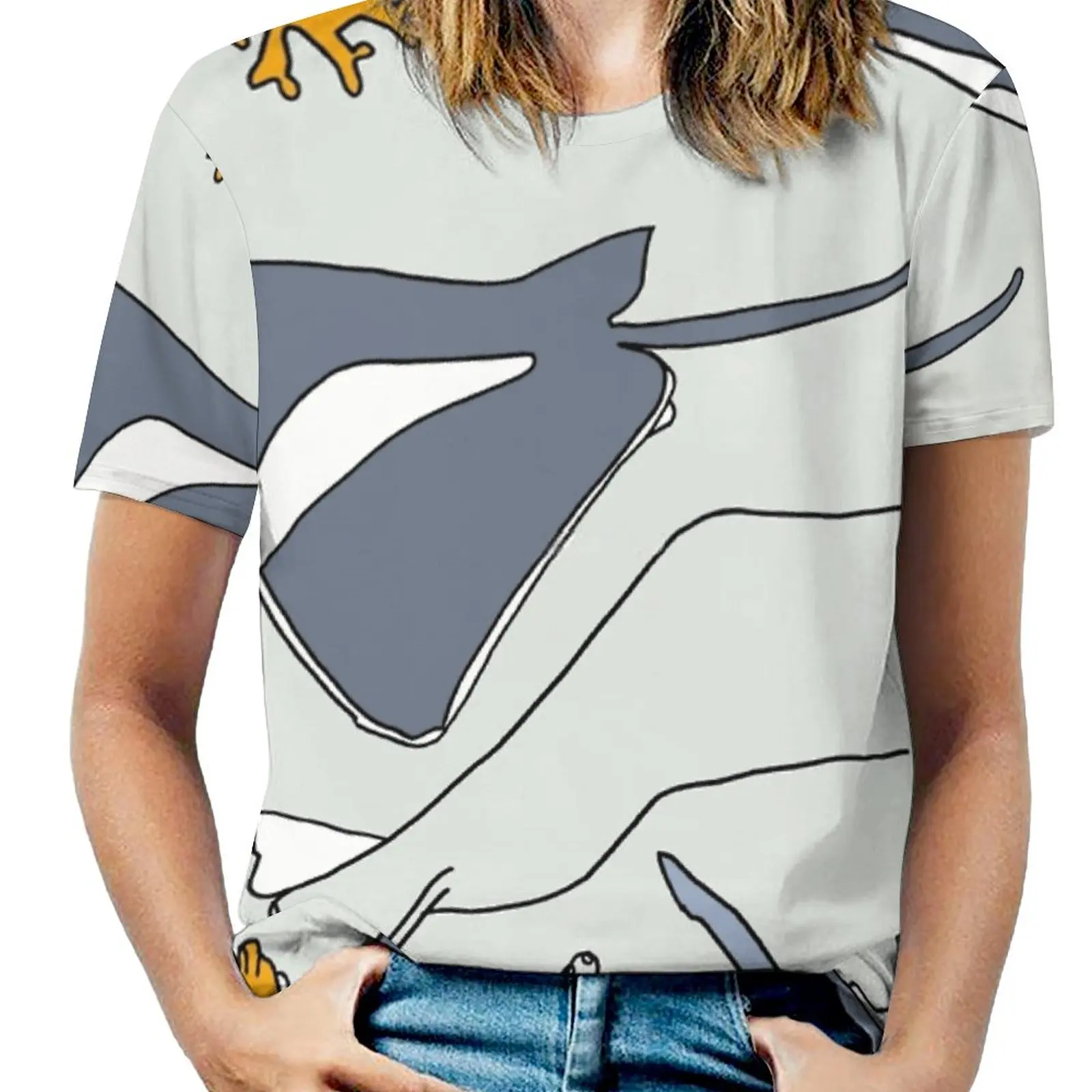 Женская футболка Under The Sea весенне-летние футболки с принтом различные стили кит