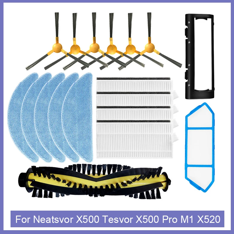 

Main Side Brush Mop Cloth For Neatsvor X500 Tesvor X500 Pro M1 X520 Vacuum Cleaner Hepa Primary Filter Replacement Accessories