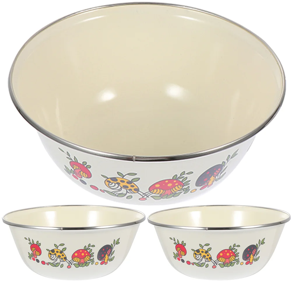 

Bowl Enamel Basin Enamelware Salad Soup Fruit Tableware Plates Cooking Serving Mixing Pastabeating Kitchen Pan Ramen Vegetables