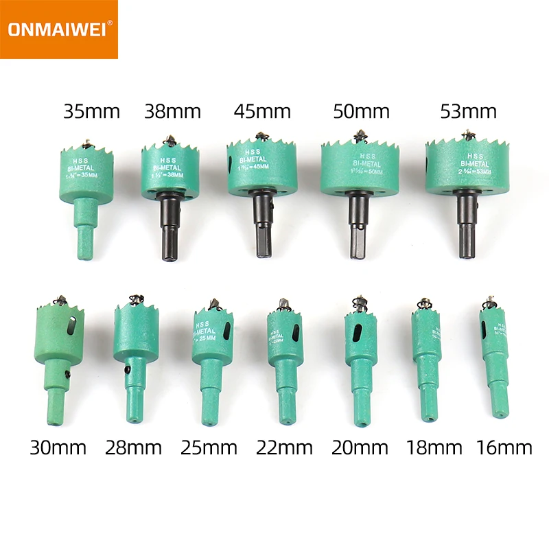 

Биметаллические сверла по дереву Onmaiwei 16-53 мм
