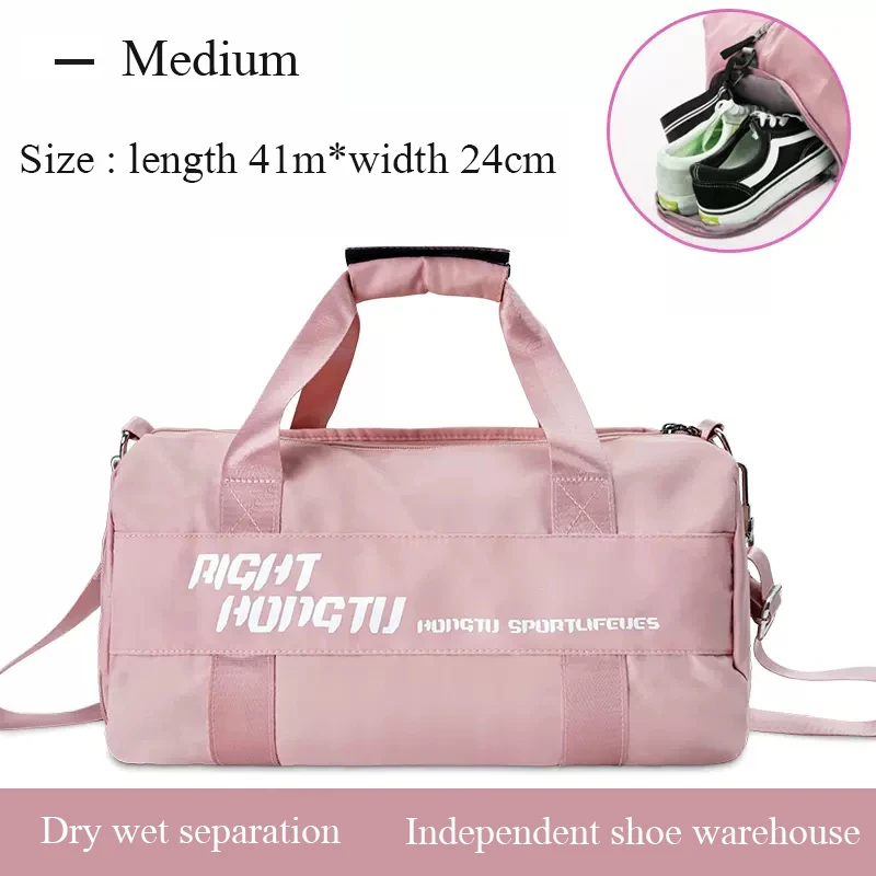 F.DYRAA Outdoor Sports Gym Shoulder Bag Large Waterproof Handbags Black Pink Women Men Outdoor Sports Bags With Shoe Warehouse