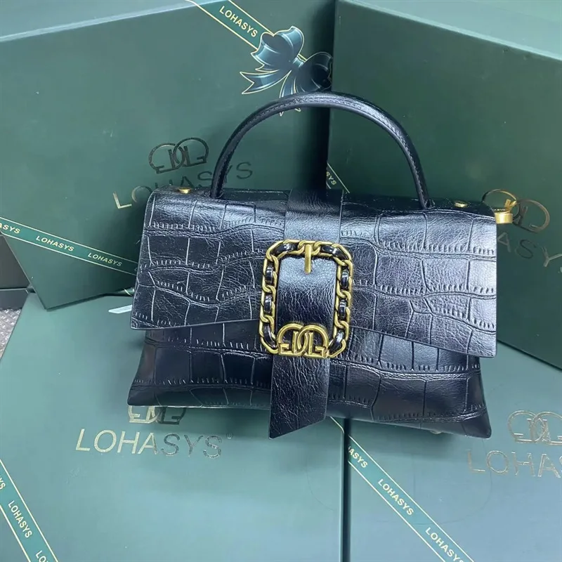 Light Luxury Brand Leather Stone Handbag Women's Bag 2023 New High-grade Light Luxury Purse One-shoulder Satchels