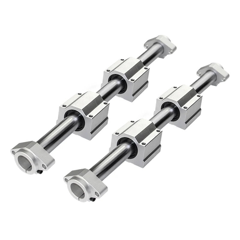 Линейный рельсовый вал 2 шт. 12 мм 600-950 + 4 SHF12 Горизонтальная линейная Опора вала