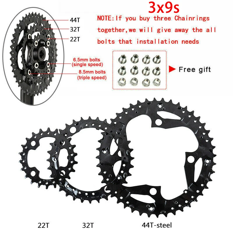 Звездочка велосипедная SLX XT 104/64 BCD 3*9S 3*10 S 170 мм |