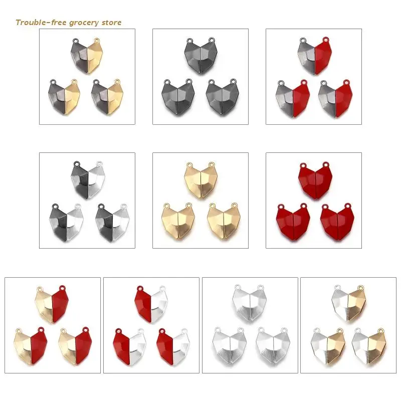 

3Pairs Mixed Color Magnet Clasp Converters Gold Silver Magnet Buckle Craft