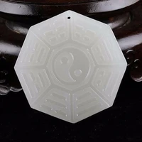 amulet pendant chinese propitious pendan bagua wealth luck carved yu china hand carving jewelry fashion amulet men women gifts