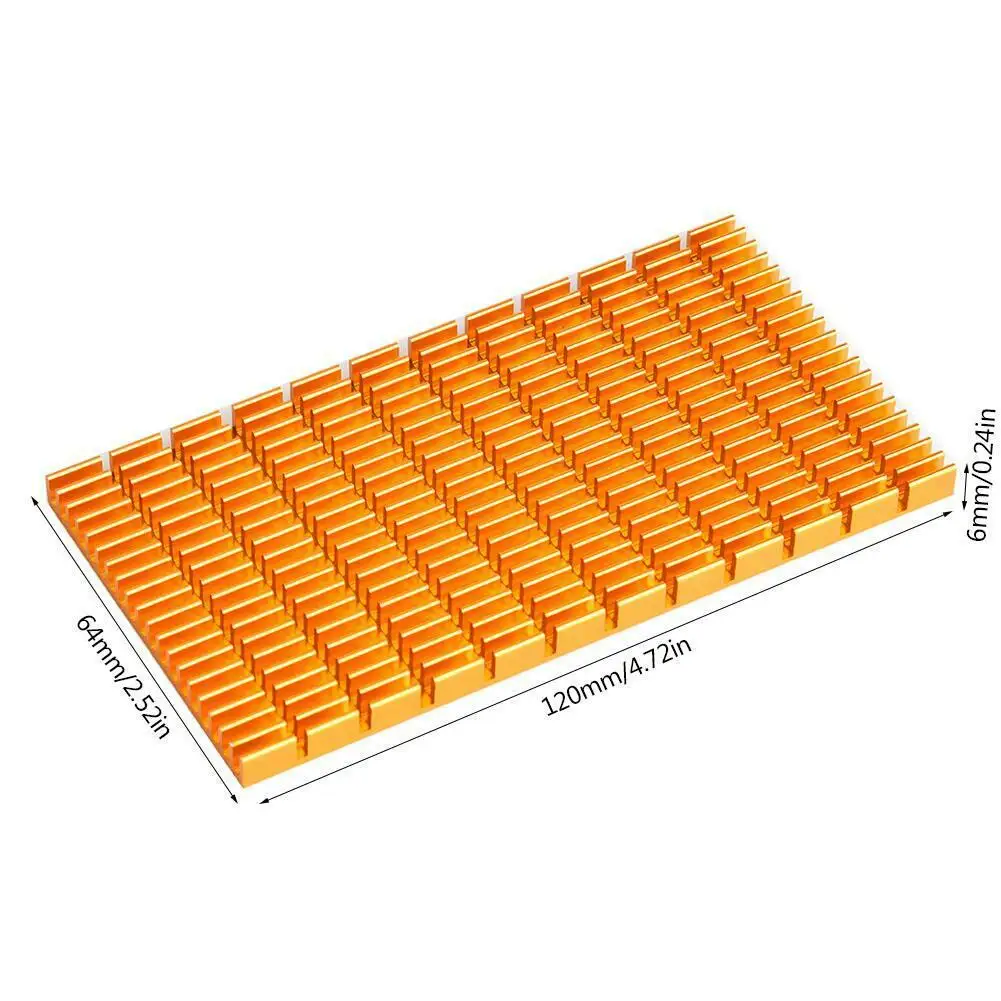 

Алюминиевый радиатор для чипа IC, 120x64x6 мм