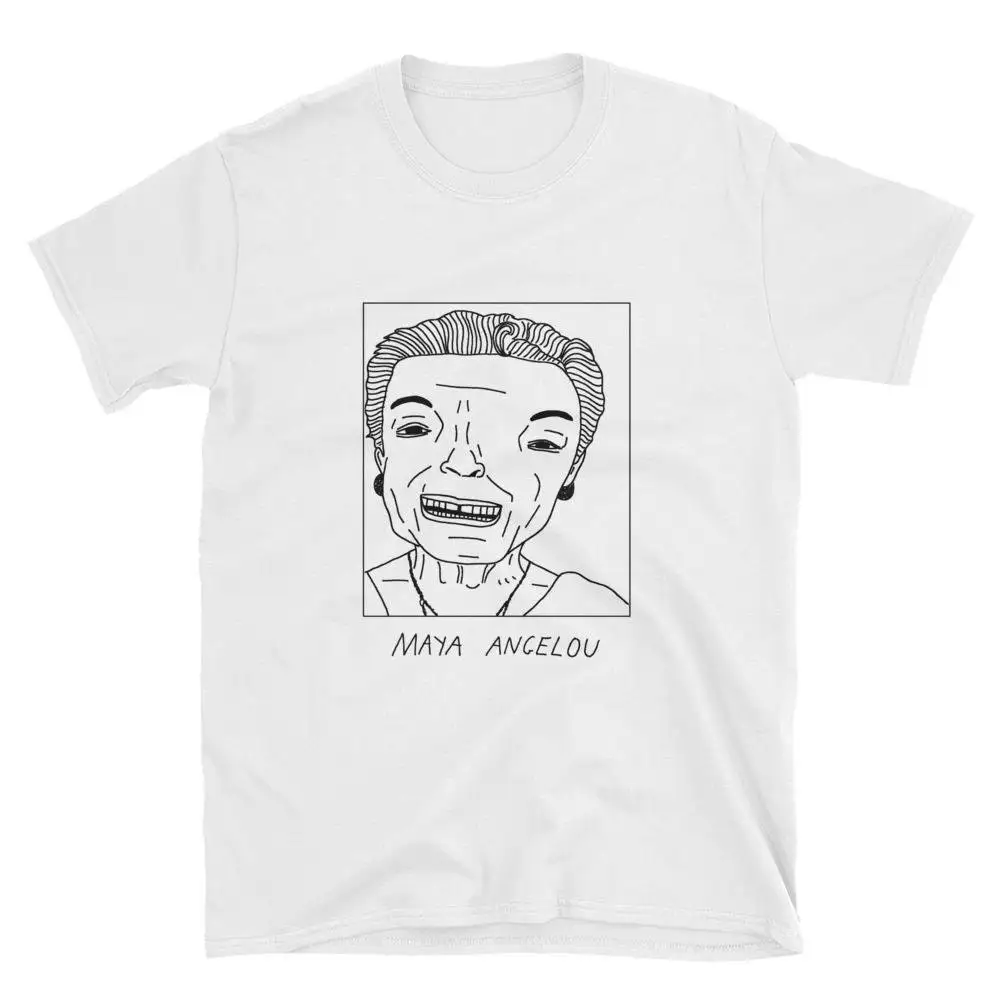 Сильно тянутые авторы Майя Анджелу футболка Бесплатная доставка по всему миру