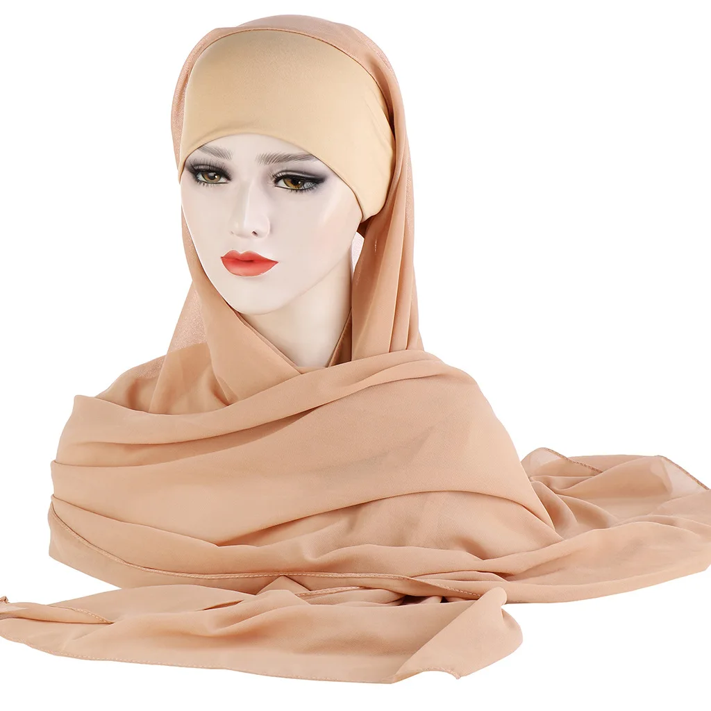 

High Quality Chiffon Scarves Pearl Bubble Muslim Hijab Scarf Plain Solid ColourShawl Head Wrap Foulard Shawls وشاح