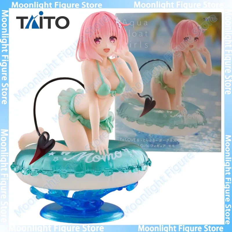 Фото В наличии: Коллекционная фигурка TAITO Aqua Float Girls AFG Momo Belia Deviluke в купальнике, настольная милая аниме-кукла, игрушка, подарок, модель №1