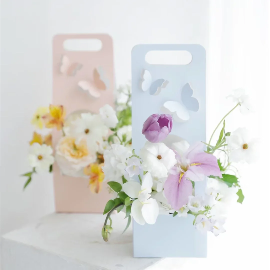 Сумка-букет бабочка корзина с выдолбленной ручкой упаковочная бумага коробка