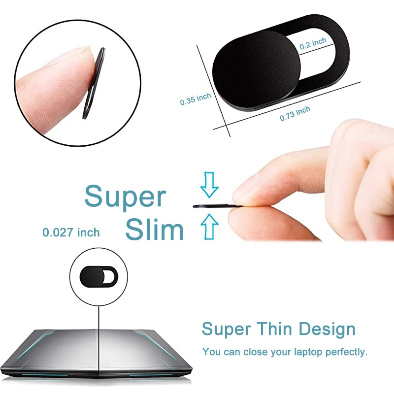 KUULAA Mobile Phone Privacy Sticker WebCam Cover Shutter Magnet Slider Plastic For iPhone Web Laptop PC For iPad Tablet Camera