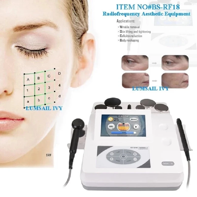 

RET CET R-F Radio Frequency Beauty Equipment Tecar Diathermy for Skin Tightening Eye/Face and Fat Loss Slimming Portable Factory