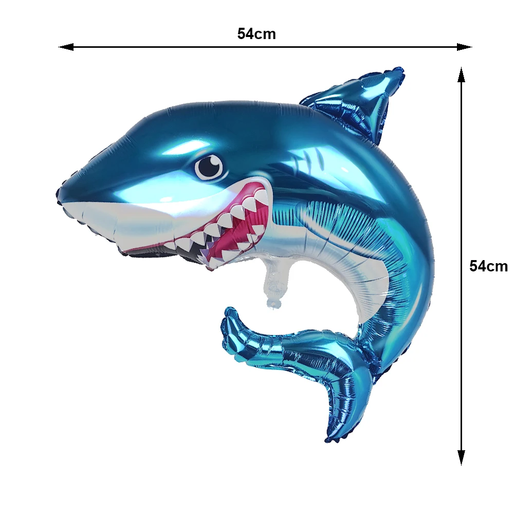 

4D шар акула синий
