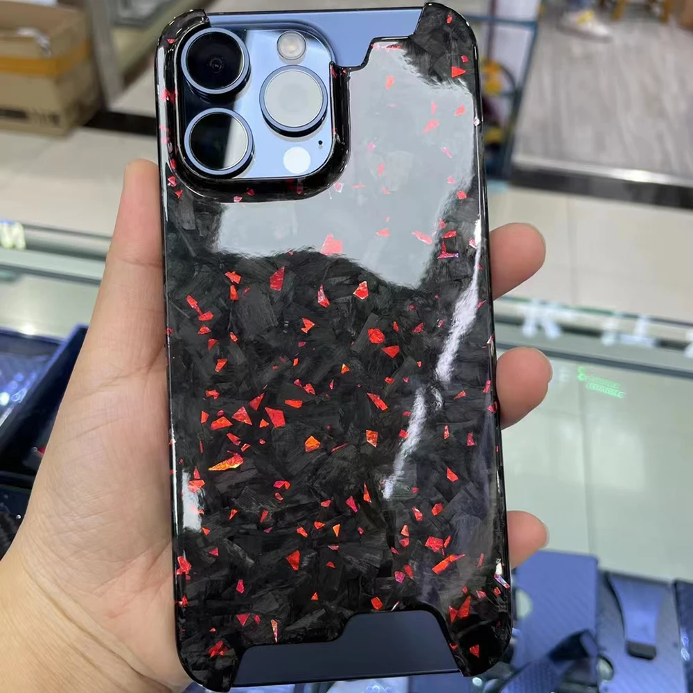 

Smhdmy Smooth Gold Foil Forged UltraThin Aramid Carbon Fiber For iphone 15pro Mobile Phone Case iphone 15promax Protection Shell