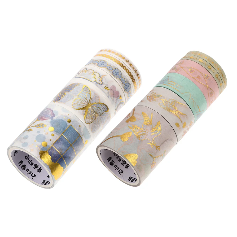

12 rolls of Tapes Diary Adhesive Tapes Hand Account Decor Accessories DIY Scrapbook Tapes for Office School