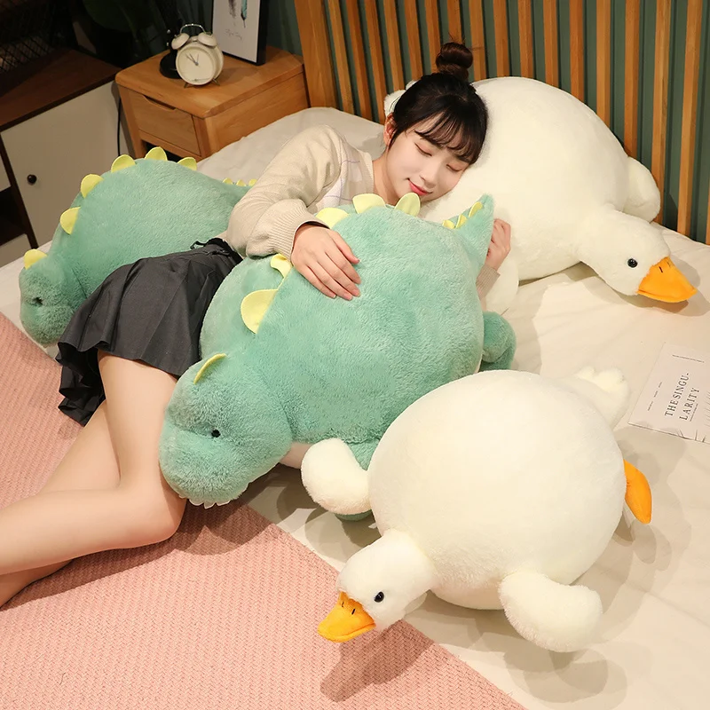 

Мультяшный толстый динозавр, гусь, плюшевая игрушка, Мягкое Животное, милая плюшевая подушка для сна, Детская Успокаивающая кукла Girl, подарок на день рождения, Рождество