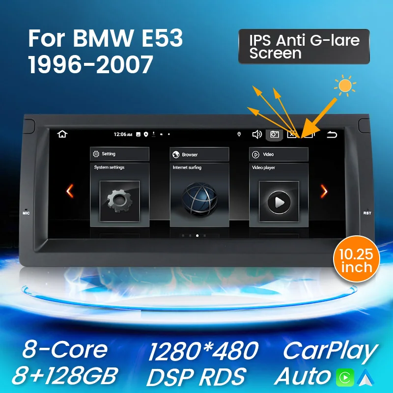 

10.25'' IPS Screen Car Radio Stereo Screen For BMW X5 E53 E39 With Carplay Intelligent System Car Multimedia Player Android 11