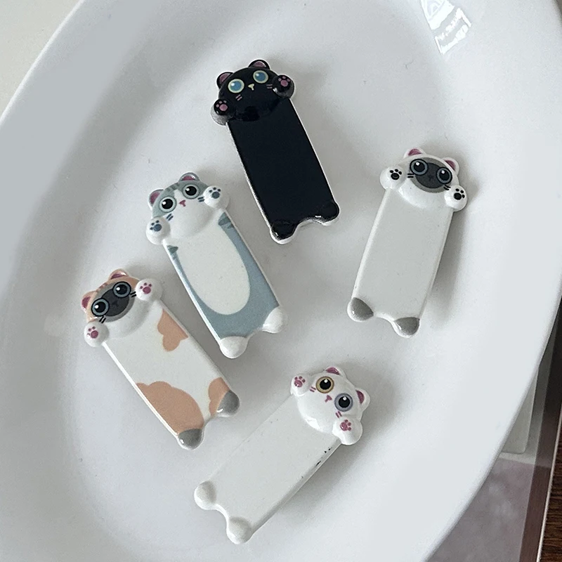 Супер милая длинная полоска заколка для волос с изображением кота и кошки