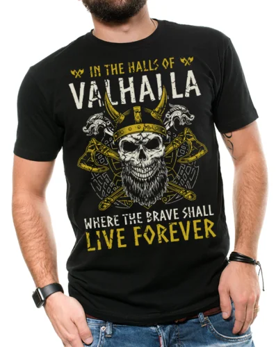 

Vikings Slogan Viking Warrior Skull T Shirt. Short Sleeve 100% Cotton Casual T-shirts Loose Top Size S-3XL