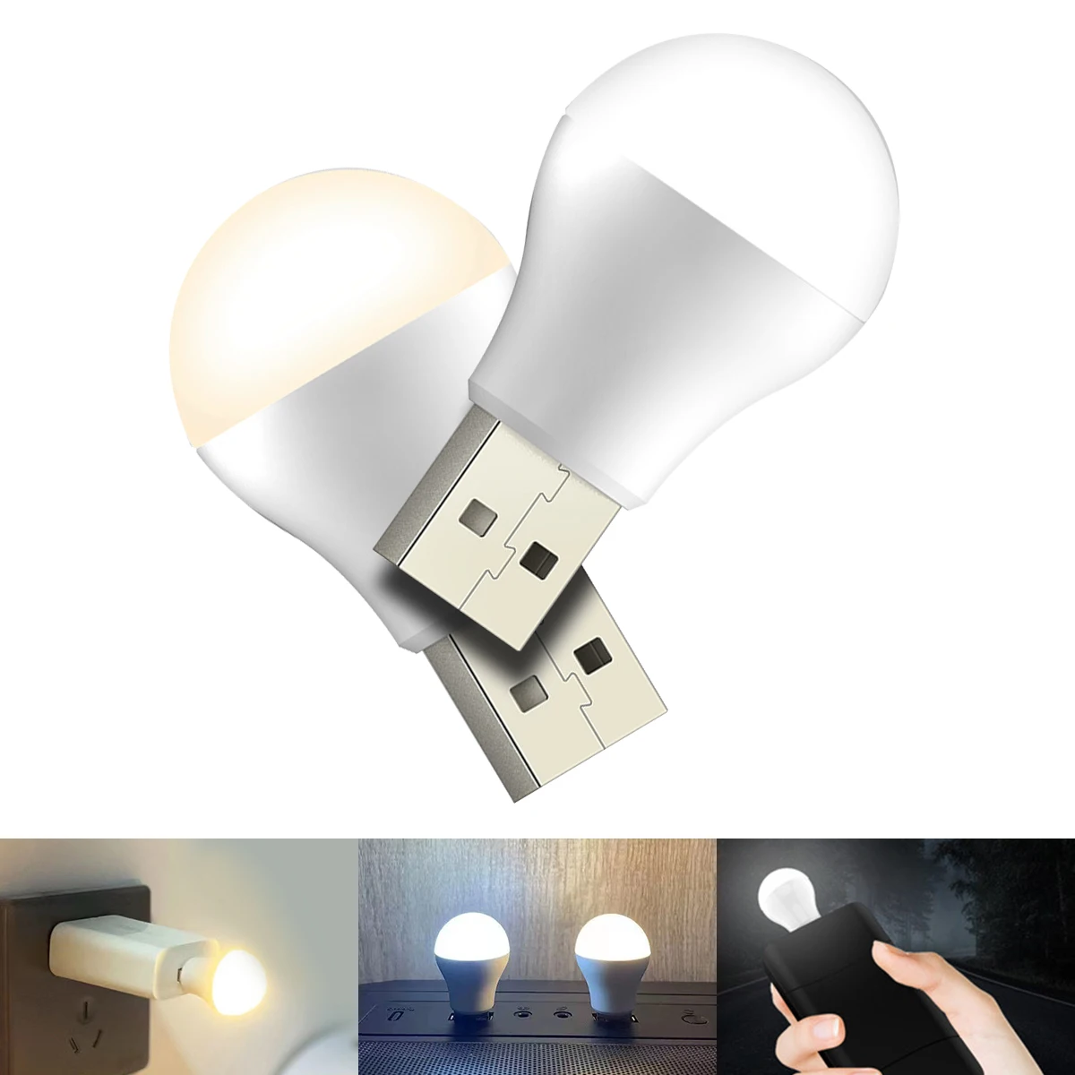 Лампа для чтения с USB-разъемом зарядки компьютера светодиодная лампа маленькая