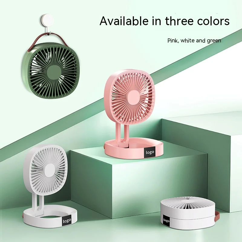 

Desktop Fan Office Home Light Portable Fan USB Charging Fan Adjustable Low Noise Rechargeable Mini Fan For Office Home