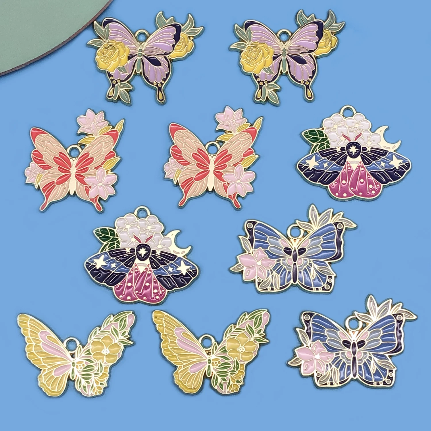 10 Шт. Капсулы С Эфирным Маслом Серии Бабочка Для Изготовления Ювелирных Изделий