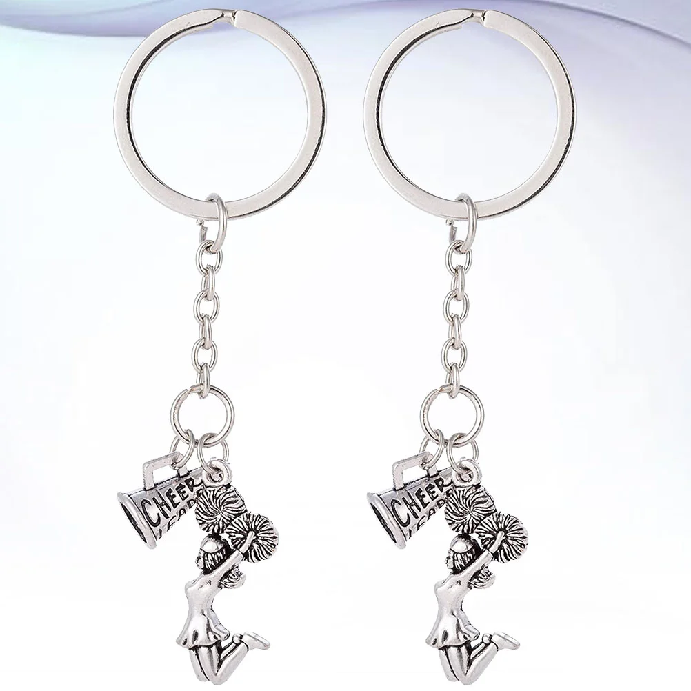 

2pcs Keychain Cheer Style Cheerleaders Keychains Pendant Ornaments Key Rings Key Holder for Decor Bag