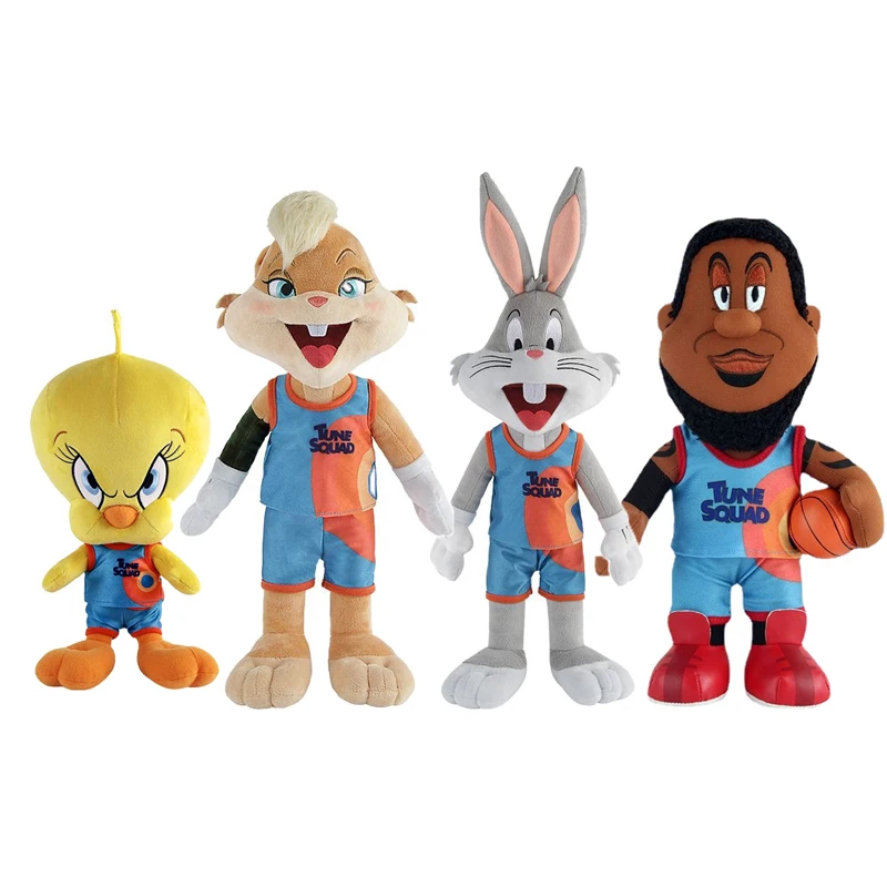

Space Jam James Bugs Bunny Lola Bunny Tweety Rabbit Duck Cartoon Movie Plush Toy Stuffed Animals Figure Doll Toys for Kid Gift
