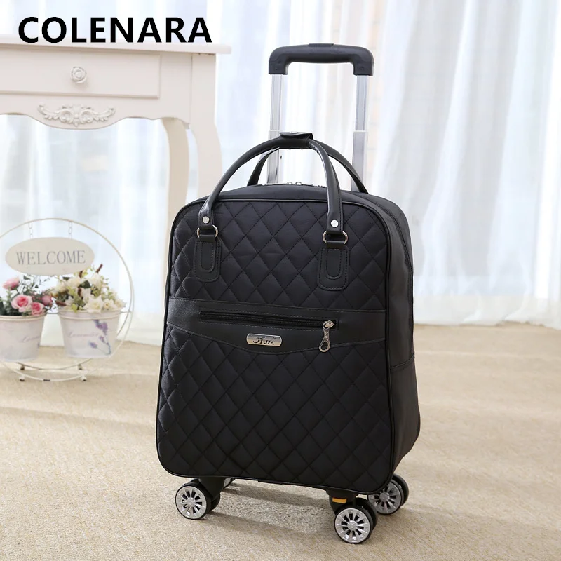 COLENARA 20/24inch The New Suitcase Men's Fashion Oxford Cloth Trolley Case Women's Silent Universal Wheel Hand Rolling Luggage